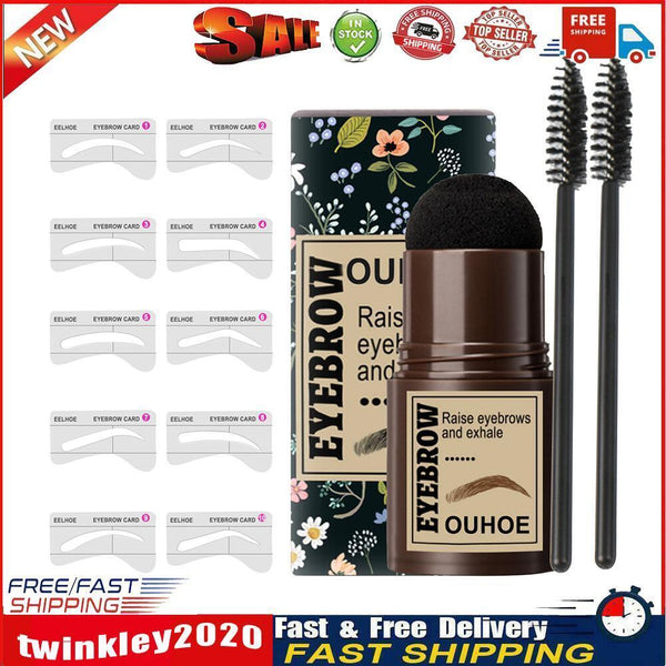 Waterproof EyeBrow Powder Stamp Brow Stencils Shaping Kit (Blonde) Newly