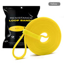 Elastic Resistance Band Exercise Gym Fitness Strength Belt (Yellow 6.4mm) Newly