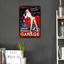 Garage Lady Retro Metal Plate Tin Sign Plate Wall Art Poster Home Decorations