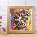 DIY Diamond Painting Cute Raccoon Full Square Diamond Mosaic Wall