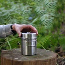 2pcs/Set Foldable Portable Camping Cooking Kettle+Storage Bag Outdoor Pots Newly