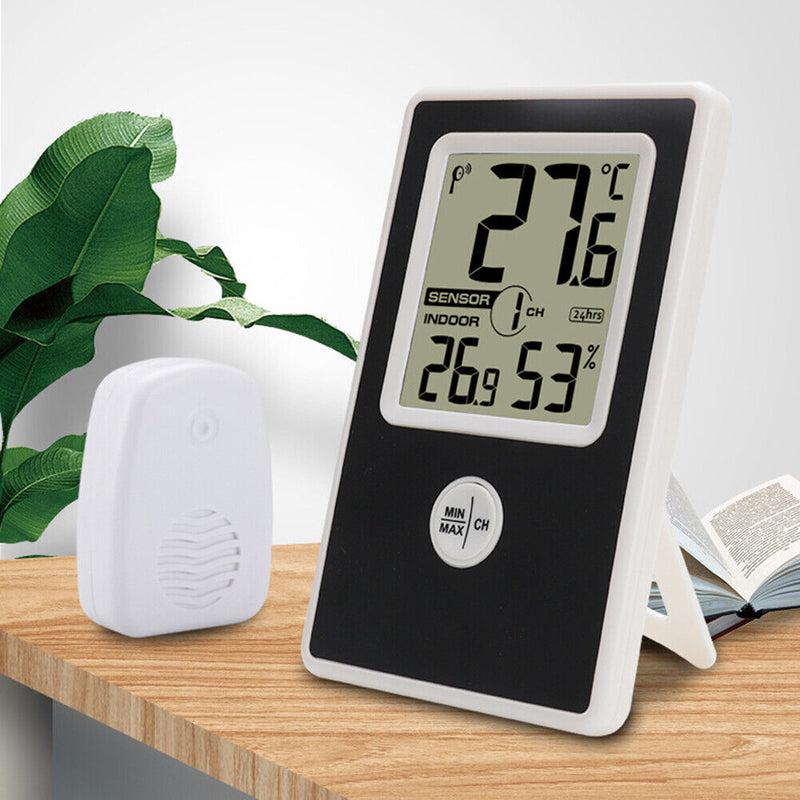 Digital Wall Mounted Thermometer Indoor Outdoor Temperature Humidity Meter