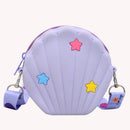 Cartoons Shell Shoulder Bags Small Women Girls Crossbody Handbag (Purple)