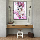 Painting By Numbers DIY Flower Horse Hand Painted Canvas Oil Art Picture Kit
