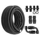 For 4L60E 4L65E Automatic Transmission Cooler Line Kit Black 6AN Steel Braided