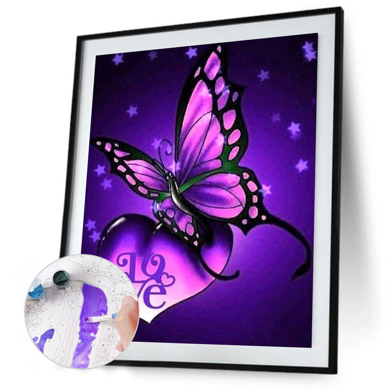 Butterfly 40x50cm Oil Paint By Numbers Picture DIY Painting