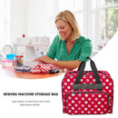 Sewing Machine Handbag Crochet Kits Print Travel Carrying Case (Red) Newly