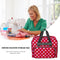 Sewing Machine Handbag Crochet Kits Print Travel Carrying Case (Red) Newly