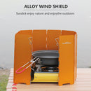 Foldable Camping Stove Windshield Aluminum Alloy Outdoor Gas Cooker Windscr