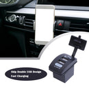 Universal Car Motorcycle 3.1A Dual USB Charger with Waterproof Cover for Phone