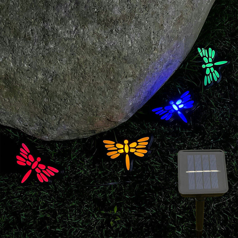 2m Solar String Lights Outdoor 4LED Waterproof Dragonfly Lighting for Garden