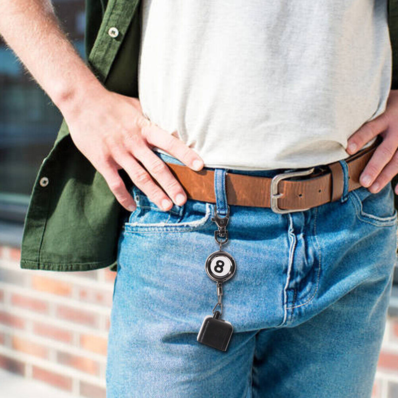 Snooker Pool Cue Chalk Holder Clips Keychain Portable Keyrings Drawing Belt Clip