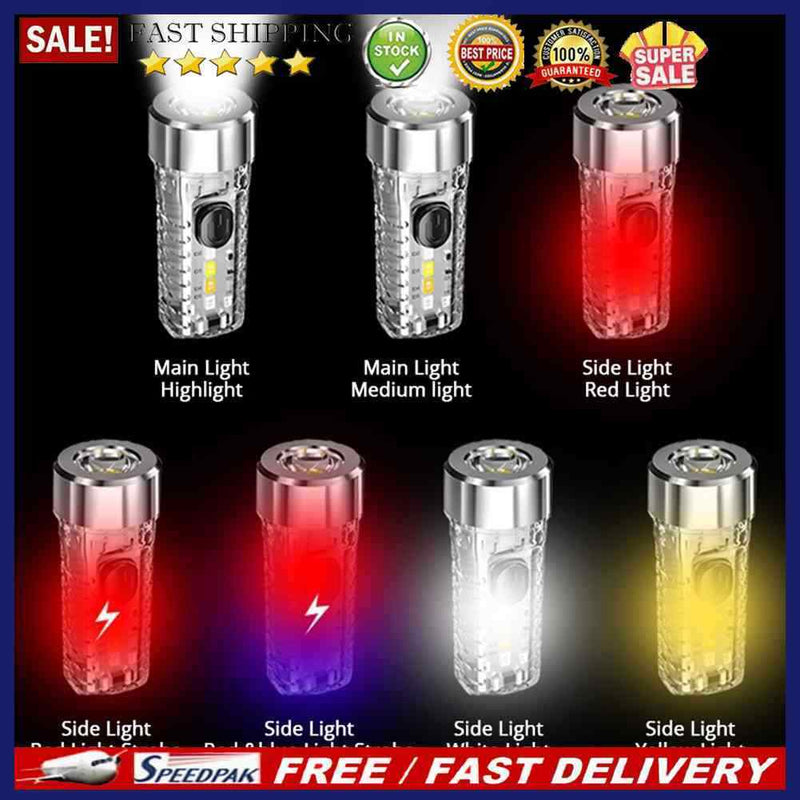 LED SMD Keyring Torches Portable Pocket Torch Adjustable for Camping Accessories