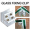 90 Degree Aluminum Double Sides L Type Glass Clamps Support Clip Shelves Q3A3
