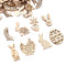 Wooden DIY Craft Wood Slice Easter Rabbit Wood Chips Easter Decorations