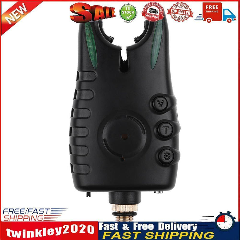 LED Fishing Bite Alarm Adjustable Tone Volume Carp Fishing Tackle (Green) Newly