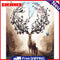 Sika Deer Partial Oil Paint By Numbers DIY Handpainted on Canvas Wall Pictures