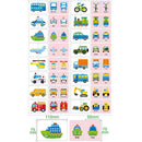 32pcs Iron Box Early Educational Cards Baby Enlightenment Toys (Traffic)