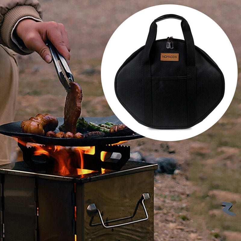 Grill Pan Bag Portable with Handle Grilling Pan Pouch Wear-resistant for Ki