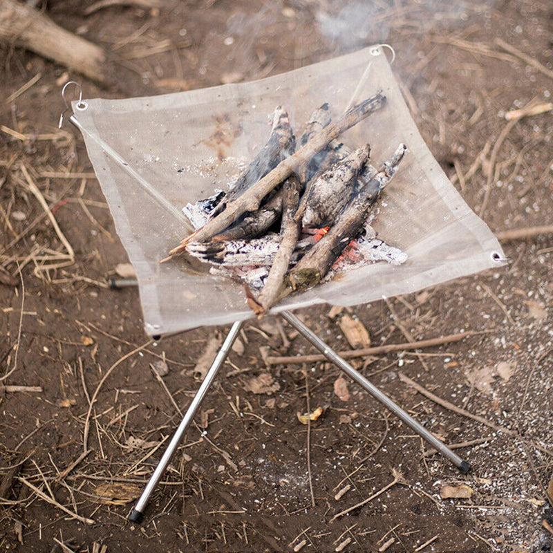 Mountainhiker Camping Folding Fire Rack Stainless Steel Campfire Rack Stove