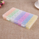 28 Slot Plastic Storage Box Nail Rhinestone Jewelry Display Case(Colorful)