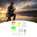 45Pcs/Lot Soft Fishing Bait Lead Head Hook Artificial Bait Tackle Carp Fishing