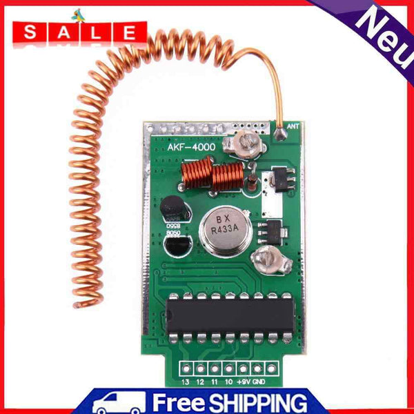 Large Power DC 9V RF 433Mhz Wireless Remote Transmitter Module Kit for Arduino