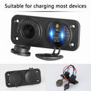 Car Motorcycle Charger QC3.0+PD USB Charger Cigarette Lighter Socket Panel