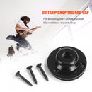 Guitar Pickups End Pin Cover Ukulele EQ Output Input Endpin Covers (Black)