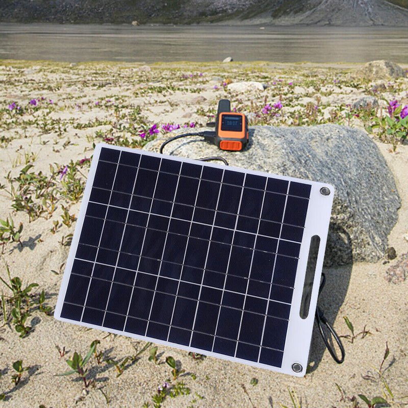 30W Outdoor Solar Panels Cell 5V USB Portable Solar Smartphone Battery Charger