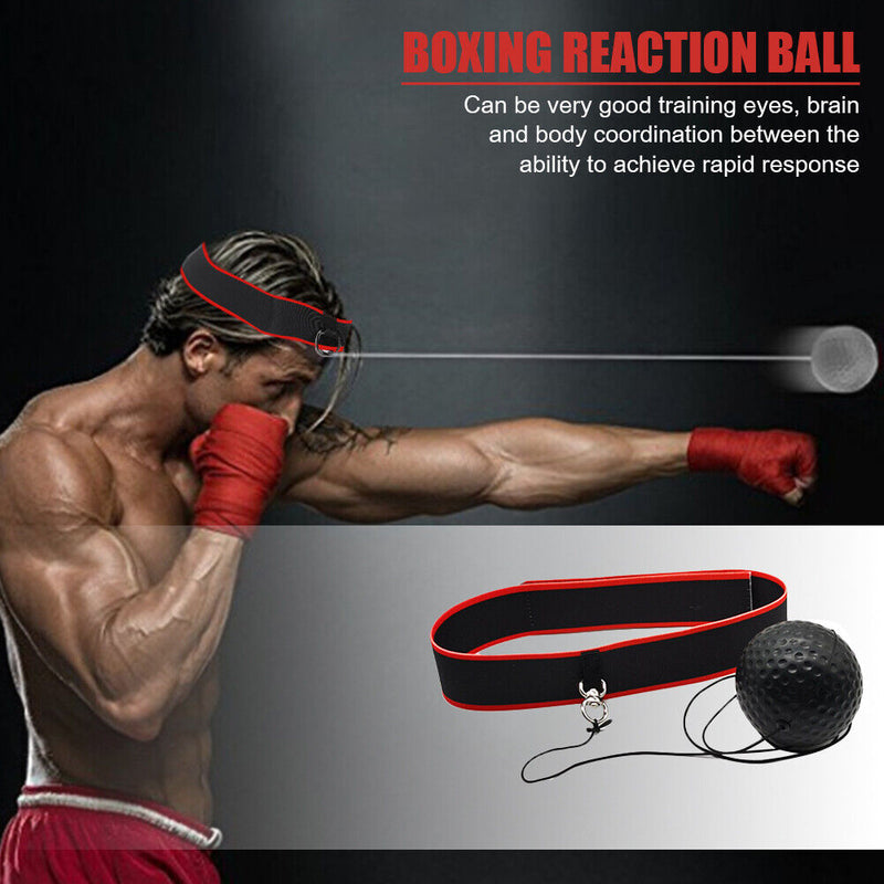 Boxing Reflex Speed Ball Agility Training Reaction w/ Headband Elastic Rope Set
