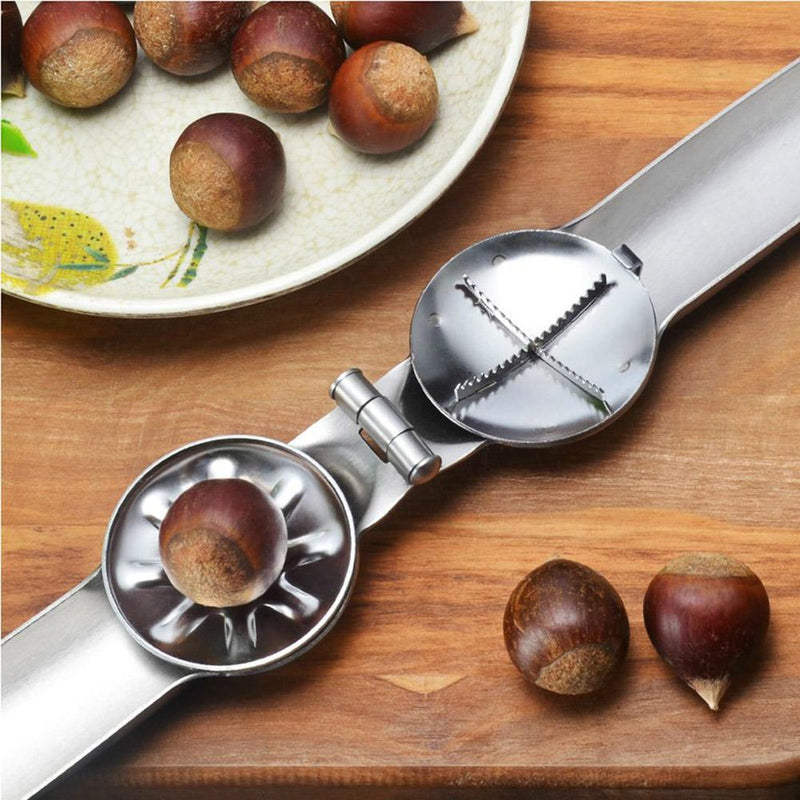 Stainless Steel Chestnut Clip Nut Opener Cracker Sheller Walnut Plier Tools