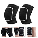 2pcs Warm Knee Support Kneepad Breathable Basketball Knee Pad Strap (Black)