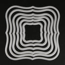 6pcs Paper Wavy Square Frame Cutting Dies Stencil for DIY Scrap