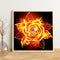 Flames Rose Frameless Picture Oil Paint By Numbers Hand Painted Picture Kit