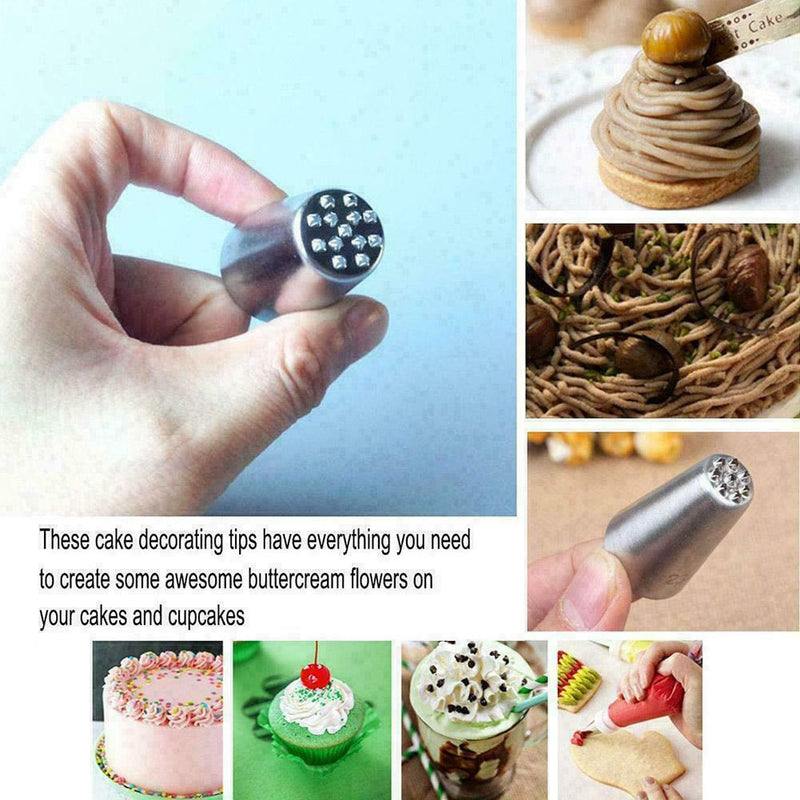 3pcs Grass Baking Decorating Cupcake Cake Icing Piping Tool Pastry Nozzles F6D7