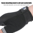 Fishing Gloves Anti-slip 2 Cut Finger Breathable Cycling Mitten (Black)