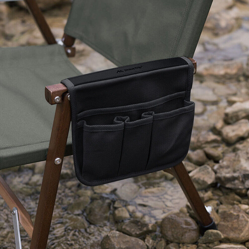 ShineTrip Camping Chair Side Bag Canvas Kermit Chair Armrest Storage Bags Pouch