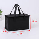 Portable Drink Beer Foil Insulation Cooler Bag Lunch Thermal Pack (Black S)