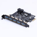 Super-Speed PCI-E, USB-3.0 19-Pin 5-Port PCI Express Card SATA 15PIN Makes Erwe