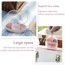Simple Jewelry Box Portable Women Outdoor Travel Earring Ring Case (Pink)