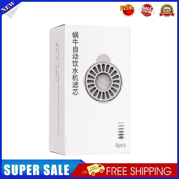 6pcs Automatic Water Dispenser Drink Fountain Bowl Filter for Cats Dogs Pet