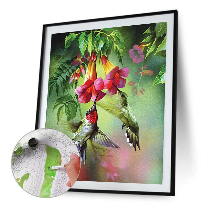 Digital Paint Flowers Painted By Numbers On Canvas Decor