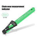 Lebycle MTB Road Bike Chain Wear Indicator Tool Bicycle Chain Gauge (Green)