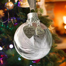 Christmas Ornament Feather Ball Tree Durable Round Clear Plastic Ball Pendants