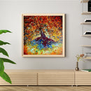 DIY Oil Paint by Numbers Golden Tree Coded Hand Painted Acrylic Drawing Kit