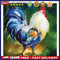 Frameless Oil Paint By Number Kit DIY Acrylic Colorful Rooster Drawing On C