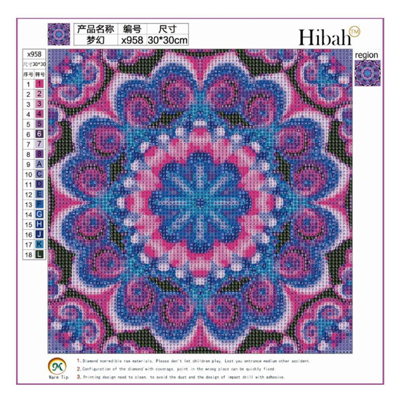 Geometric Flower 5D Full Drill Diamond Painting Embroidery DIY Cross Stitch