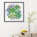 5D DIY Full Round Drill Diamond Painting Succulent Cross Stitch Craft Needlework