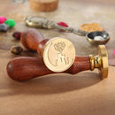 Moon Star Pattern Wax Seal Fire Painting Stamp for Scrapbook Envelope Gift Cards
